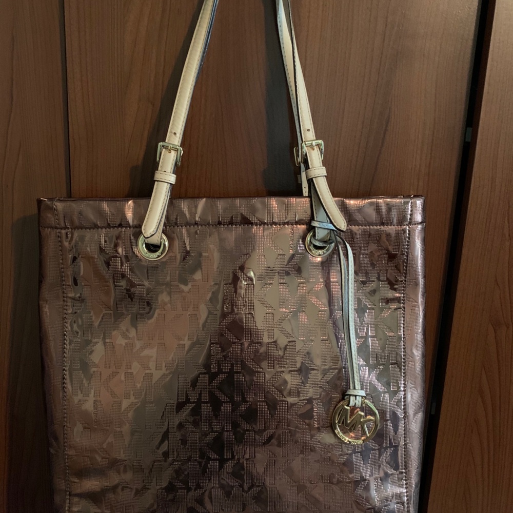 Michael Kors Signature Mirror Metallic Tote